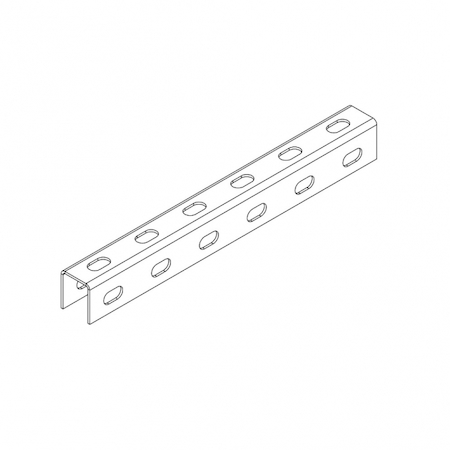 Ostec СПгц303515U3-3 Профиль монтажный U-образный перфорированный 30х35х3000 (1,5 мм) (горячий цинк)