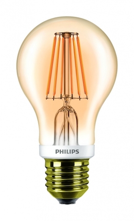 Philips 929001228108 Лампа LEDCla 7.5-60W A60 E27 2000K GOLD APR