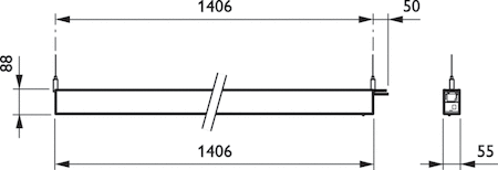 Philips 87435600 TrueLine DIRECT/INDIRECT OC - LED Module, system flux 4700 lm - Нейтральный белый 840 - Power supply unit with DALI interface - Line-feature luminaire