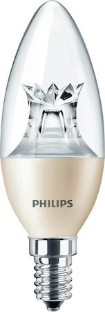 Philips 45352000 Светодиодные свечевидные и грушевидные лампы Premium – изменение яркости света и другие особенности - LED-lamp/Multi-LED - Метка энергоэффективности