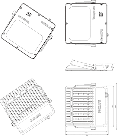 Philips 01662304 - - Цвет: Aluminum and gray - Соединение: Проволочные выводы/провода