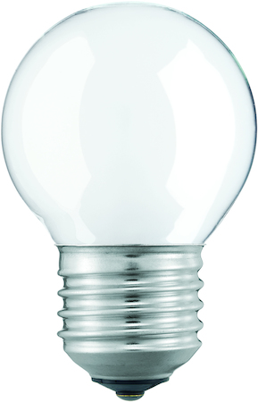 Philips 01122050 Standard Lustre P45 frosted - Sphere-shaped incandescent lamp - Метка энергоэффективности (EEL): E