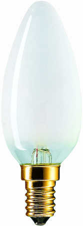 Philips 01133650 Standard Candle B35 frosted - Candle-shaped incandescent lamp - Метка энергоэффективности (EEL): E