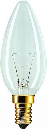 Philips 01163350 Standard Candle B35 clear - Candle-shaped incandescent lamp - Метка энергоэффективности (EEL): E