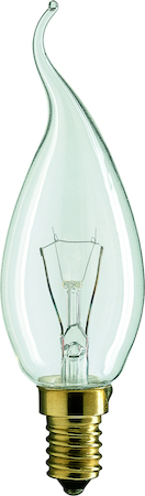 Philips 17580938 Deco Candle Swan-Neck BXS35 - Candle-shaped incandescent lamp - Метка энергоэффективности (EEL): F