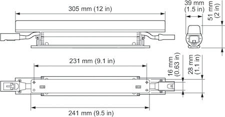 Philips 38476299 18 pcs - LED High Brightness - Medium beam - Polycarbonate bowl/cover - 50° x 70° - Цвет: White - Длина: 305 mm