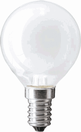 Philips 01194750 Standard Lustre P45 frosted - Sphere-shaped incandescent lamp - Метка энергоэффективности (EEL): E