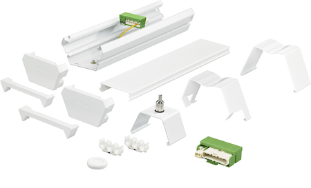 Philips 91260600 CoreLine Trunking Acc. - Mounting bracket for suspension wire - 2 end pieces - White