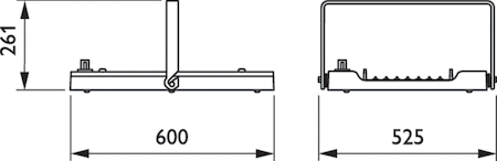 Philips 40801500 New Highbay - Нейтральный белый 840 - Power supply unit with DALI interface - Wide beam - Silver - Цвет: Silver - Соединение: Соединительный зажим