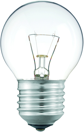 Philips 01188650 Standard Lustre P45 clear - Sphere-shaped incandescent lamp - Метка энергоэффективности (EEL): E