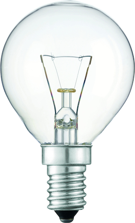 Philips 01186250 Standard Lustre P45 clear - Sphere-shaped incandescent lamp - Метка энергоэффективности (EEL): E