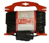 Plast Electro PE 275 110/B PE Удлинитель на рамке "Compact"10м, ПВС 2х0,75 мм2, черный