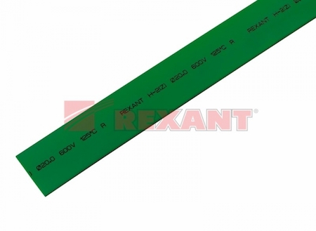22-0003 Термоусадка  20,0 / 10,0 мм, зеленая (упак. 10 шт. по 1 м)  REXANT