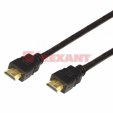 17-6210 Шнур HDMI - HDMI с фильтрами, длина 20 метров (GOLD) (PVC пакет)  REXANT