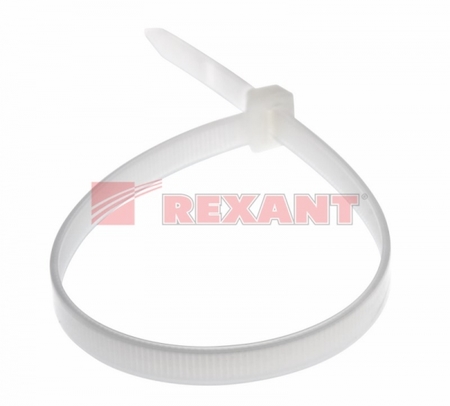 07-0450-8 Стяжкa нейлоновая 450 x 7,6 мм, белая (упак. 100 шт)  REXANT