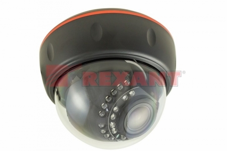REXANT 45-0260 Купольная пластиковая AHD-H 2Мп (1080p) видеокамера, с Вариофокальным объективом 2,8-12мм. и ИК подсветкой.