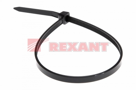 07-0351 Стяжкa нейлоновая 350 x 4,8 мм, черная (упак. 100 шт)  REXANT