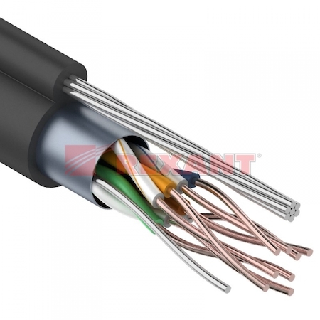 01-0149 Кабель FTP  4PR  24AWG  CAT5e  305м  OUTDOOR + ТРОС*7  REXANT