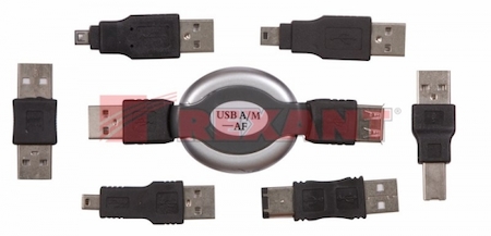 18-1203 Набор USB  6 переходников + удлинитель  (тип3)  REXANT