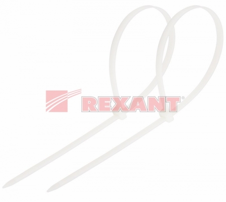 07-0502 Стяжкa нейлоновая 500 x 7,6 мм, белая (упак. 100 шт)  REXANT