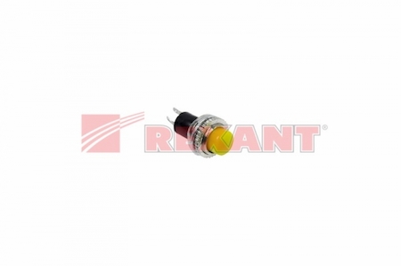 36-3334 Выключатель-кнопка  металл 220V 2А (2с) (ON)-OFF  Ø10.2  желтая  Mini  (RWD-213)  REXANT     ВЫВОДИМ ИЗ АССОРТИМЕНТА!!!