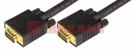 17-5505 Шнур VGA - VGA с ферритами, длина  3 метра, черный (GOLD) REXANT