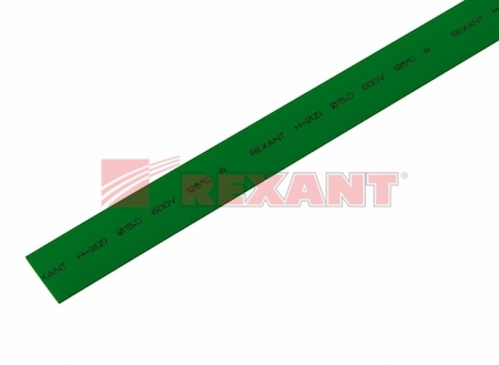 21-5003 Термоусадка  15,0 / 7,5 мм, зеленая (упак. 50 шт. по 1 м)  REXANT