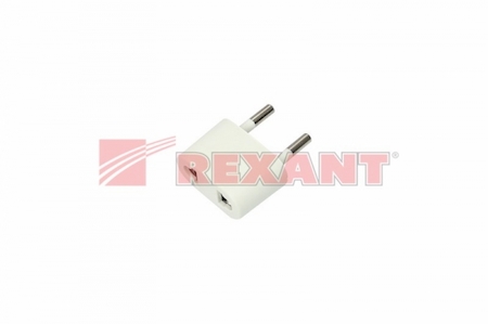 REXANT 11-1041-4 Сетевой переходник плоский белый 16А, 220/240В,  ABS пластик