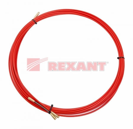 REXANT 47-1010 Протяжка кабельная (мини УЗК в бухте), стеклопруток, d=3,5мм, 10м КРАСНАЯ