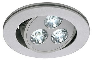 SLV 111854 TRITON 3 LED downlight, round, silvergrey, 3x1W LED, neutral white, adjustable, 4000K