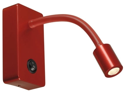 SLV 146706 PIPOFLEX светильник накладной с выключателем и PowerLED 4Вт (4.6Вт), 3000К, 200лм, красный