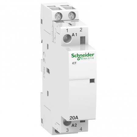 Schneider Electric A9C22722 МОДУЛЬНЫЙ КОНТАКТОР iCT20A 2НО 230/240В АС 50ГЦ