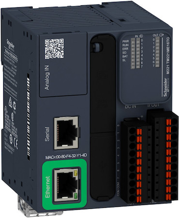 Schneider Electric TM221ME16TG МОДУЛЬНЫЙ БАЗОВЫЙ БЛОК М221-16IO ТРАНЗИСТ ИСТОЧНИК ETHERNET ПРУЖ РАЗЪЕМЫ