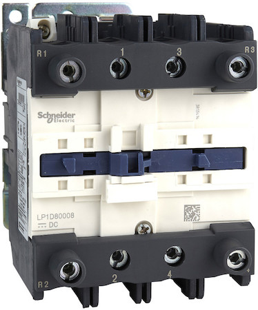 Schneider Electric LP1D65008BW КОНТАКТОР D 4Р (2 НО + 2 НЗ),AC1 80 A,24V DС,ЗАЖИМ ПОД ВИНТ