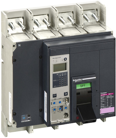 Schneider Electric 33369 Автоматический выключатель ComPact NS1600H, 70 kA при 415 В пер.тока, расцепитель MicroLogic 5.0A, 1600A, стацион.,4П4Т