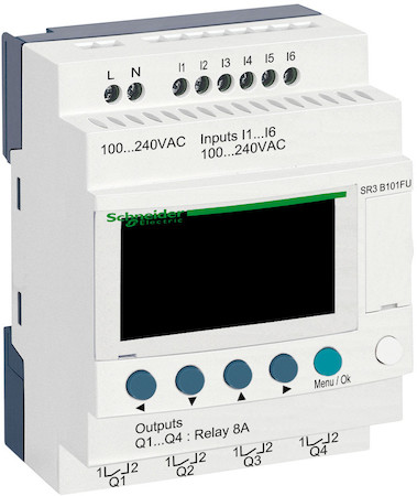 Schneider Electric SR3B101FU ZELIO LOGIC РЕЛЕ МОДУЛЬН 10ВХ/ВЫХ ~240В