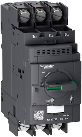 Schneider Electric GV3L736 АВТОМАТИЧЕСКИЙ ВЫКЛЮЧАТЕЛЬ С МАГНИТНЫМ РАСЦЕПИТЕЛЕМ 73А ПОД КОЛЬЦЕВОЙ НАКОНЕЧНИК