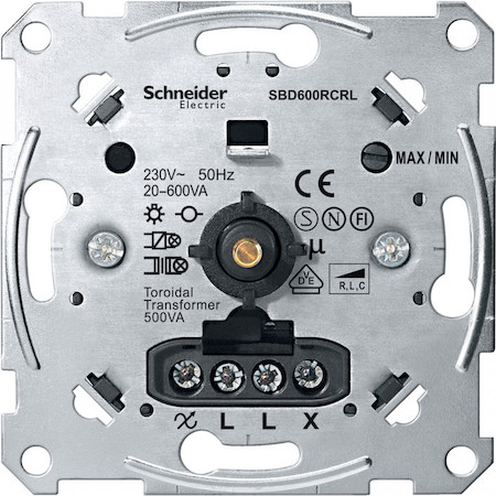 Schneider Electric MTN5139-0000 MERTEN МЕХАНИЗМ ПОВ. СВЕТОРЕГУЛЯТОРА универсального 600ВА