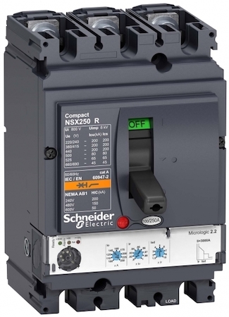 Schneider Electric LV433270 3П АВТОМ.ВЫКЛ. MICR2.2 40A NSX100R(200кА при 415В, 45кА при 690B)