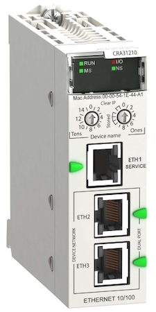 Schneider Electric BMXCRA31210 Адаптер удал. в/в RIO Ethernet, улучш