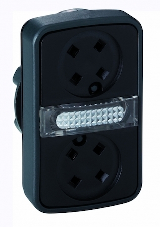 Schneider Electric ГОЛОВКА КНОПКИ ДВОЙНАЯ БЕЗ ВСТАВОК + LED ZB4BW7A9