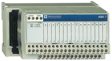 Schneider Electric ABE7H16S21 TELEFAST БАЗА 16 ВХ/ВЫХ, ИНДИКАЦ СОСТ. КАНАЛА, ВЫБОР ПОЛЯРН. 0 ИЛИ 24В, ИЗОЛИР.