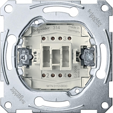 Schneider Electric MTN3112-0000 MERTEN МЕХАНИЗМ 2-полюсного 1-клавишного выключателя 10A,QF