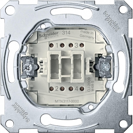 Schneider Electric MTN3117-0000 MERTEN МЕХАНИЗМ 1-полюсного перекрестного выключателя 10 AХ, QF