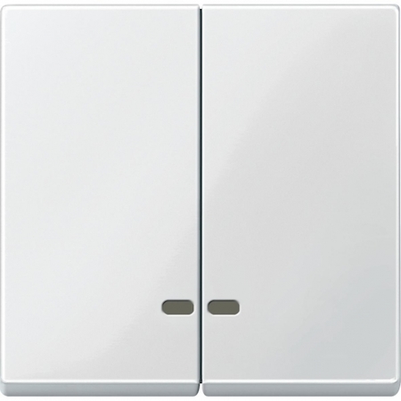 Schneider Electric MTN3420-0319 MERTEN КЛАВИША двойная с окошком д/световой индикации, ПОЛ.БЕЛЫЙ, SM