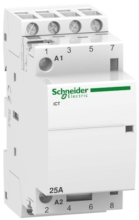 Schneider Electric A9C20834 МОДУЛЬНЫЙ КОНТАКТОР iCT25A 4НО 220/240В АС 50ГЦ