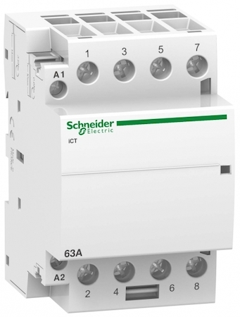 Schneider Electric A9C20864 МОДУЛЬНЫЙ КОНТАКТОР iCT63A 4НО 220/240В АС 50ГЦ