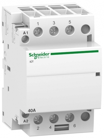 Schneider Electric A9C20843 МОДУЛЬНЫЙ КОНТАКТОР iCT40A 3НО 220/240В АС 50ГЦ