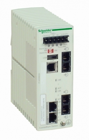 Schneider Electric TCSESM043F1CU0 КОММУТАТОР CONNEXIUM (MANAGED) 3TX/1FX-M