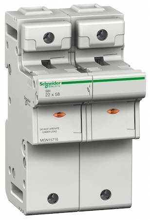 Schneider Electric MGN15716 РАЗЪЕД-ЛЬ ПРЕДОХРАНИТЕЛЬ SBI 2П 22X58 380В